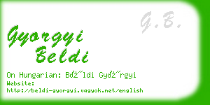 gyorgyi beldi business card